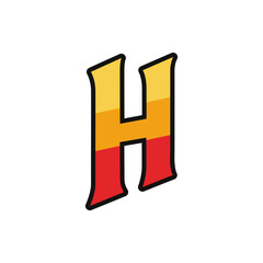 letter H colorful logo vector illustration template design