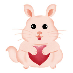 rabbit with heart
