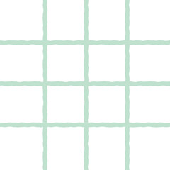Doodle cute Check Plaid Vector Pattern. Vertical and horizontal textured hand drawn crossing pastel stripes. Chequered freehand geometrical background. Cottagecore Homestead Farmhouse Print.