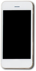 Close up view isolated smart phone on plain background suitable for your element project.