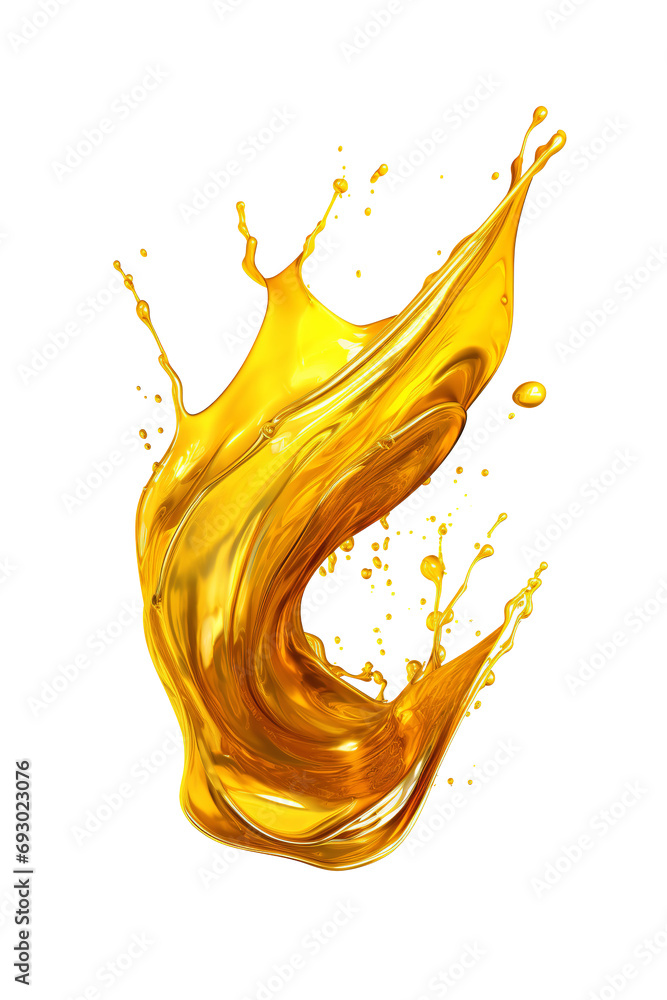 Poster yellow oil splash