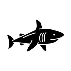 shark cartoon icon logo