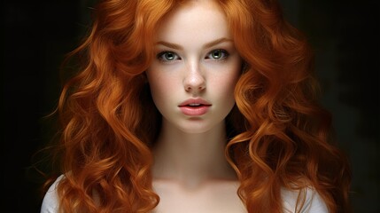 portrait of a woman with red hair