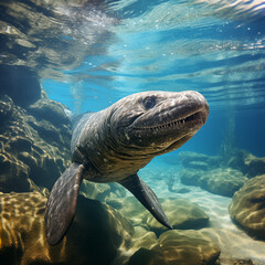 A Close-Up of an Underwater seal