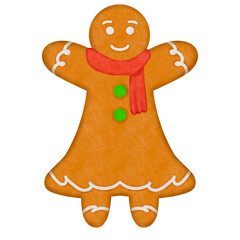 gingerbread woman isolated on white
