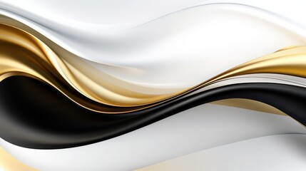 a white and gold wave backgroundtexture, Generative AI