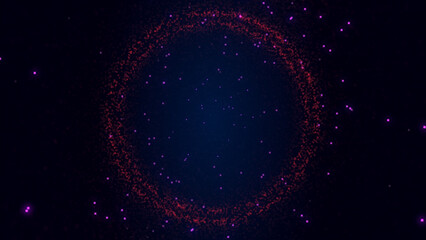 Double Circle Abstract Particles Loop Background
