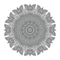 Vector luxury mandala template background and ornamental design for coloring page, greeting card, invitation, tattoo, floral mandala.


