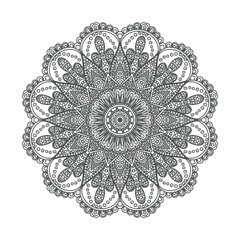 Vector luxury mandala template background and ornamental design for coloring page, greeting card, invitation, tattoo, floral mandala.



