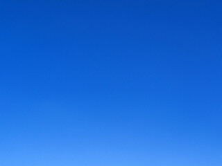 An image of a blue sky without clouds. Horizontal image.