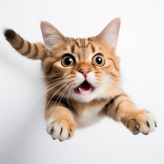 playful cat jumping png Generative Al