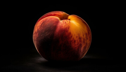 Fototapeta na wymiar Juicy, ripe apple symbolizes healthy eating and vibrant summer colors generated by AI