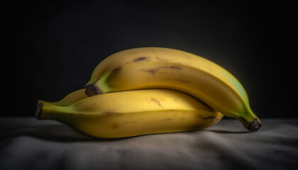 Ripe banana, a healthy snack, fresh and organic nature fruit generated by AI