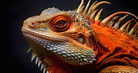 Obraz premium portrait of a iguana, ai generated.