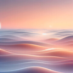 An abstract background that captures the serene essence of dawn with a gradient from soft peach to a gentle lavender