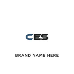 CES logo. C E S design. White CES letter. CES, C E S letter logo design. Initial letter CES linked circle uppercase monogram logo. C E S letter logo vector design. 