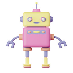 3D illustration Kid education toys - Robot