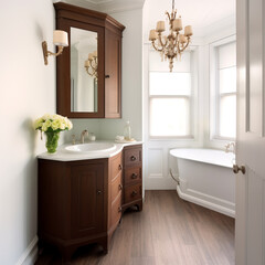 Fototapeta na wymiar Corner sinks for small spaces. Beautiful designs