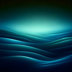 Obraz premium A smooth transition from midnight blue to deep sea green, evoking the depths of the ocean, perfect for a serene and deep background
