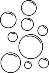 Bubbles Line Cut File, SVG file for Cricut and Silhouette , EPS , Vector, JPEG , Logo , T Shirt