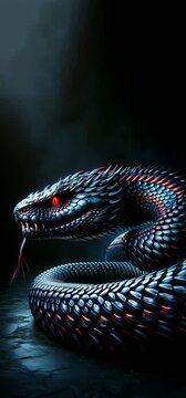 red and black snake