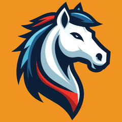 head of a horse ,horse head silhouette, horse head icon, horse head vector, horse head mascot logo colorful, horse head vector design