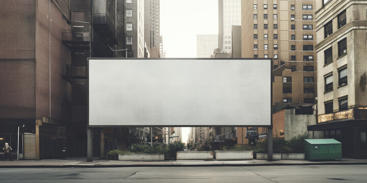 A billboard in the city, ready for advertising and displaying information.