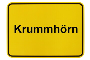 Illustration eines Ortsschildes der Gemeinde Krummhörn in Niedersachsen