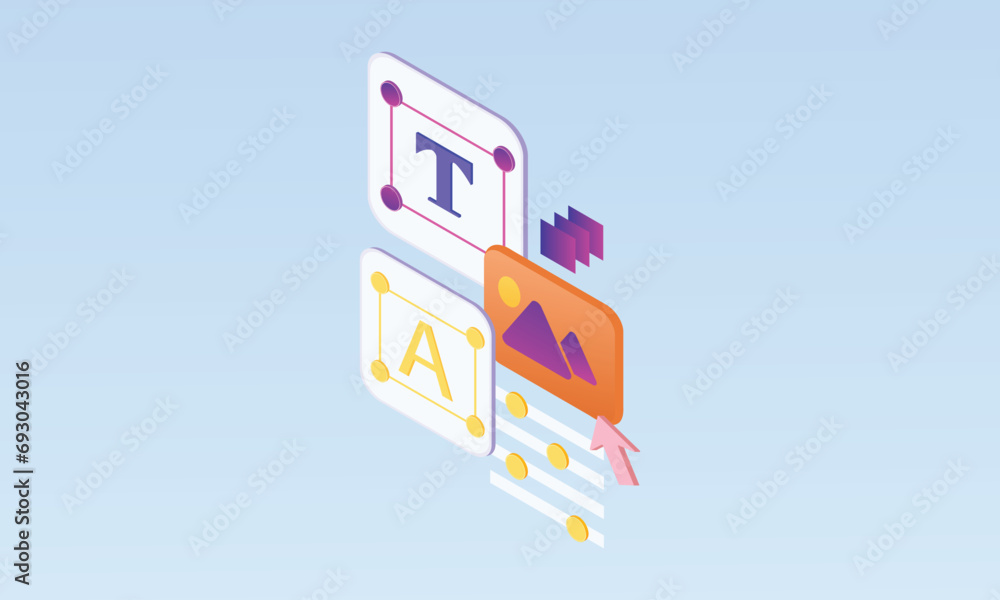 Poster 3d web design development, design studio, creative process.3d handmade.3d goal for technology,busine