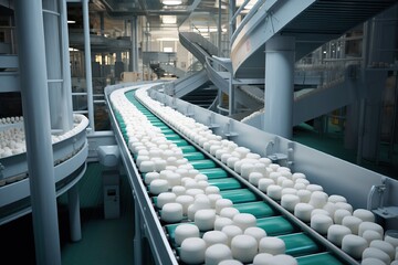Conveyor Belt Transporting Medicine to Pharmaceutical Factories