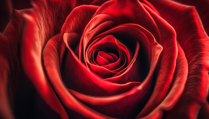 Vibrant rose petals symbolize love and passion in nature elegance generated by AI