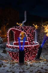 Illuminations et marché de Noël à Béziers dans le département de l'Hérault en région Occitanie