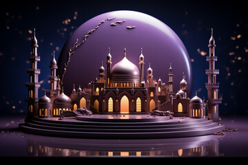 Islamic background copy space for text. Ramadan or islamic holiday concept with copy space for text.