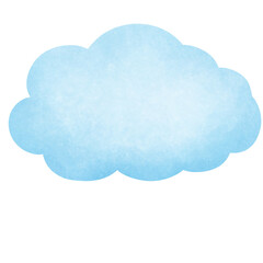 Watercolor blue cloud illustration.Baby shower and nursery decorations.	