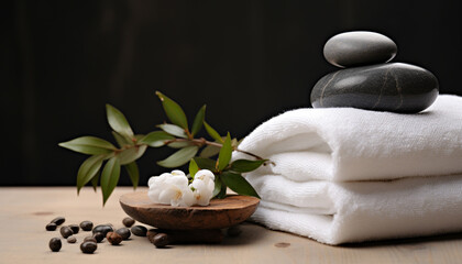 Relaxation in nature, aromatherapy, healthy lifestyle, spa treatment generated by AI