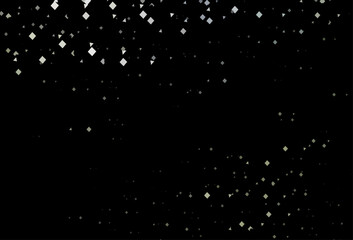 Dark black vector backdrop with lines, circles, rhombus.