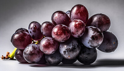 Juicy purple grape bunch, fresh from nature organic growth generated by AI