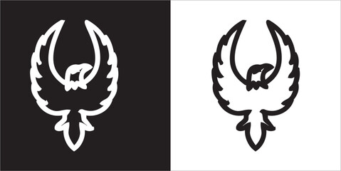 Illustration vector graphics of eagle icon