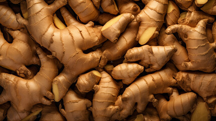 A clear image completely filled with ginger