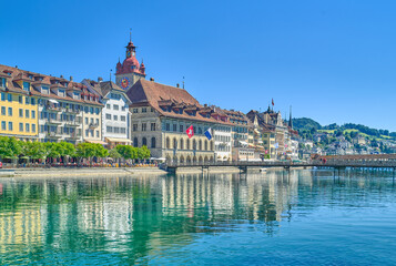 Fototapeta na wymiar Lucerne, a medieval city on the lake