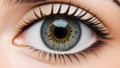 close up of a female eye