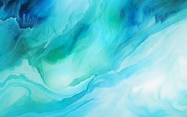 Abstract watercolor paint background by teal color