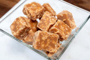 American sweets, homemade butter fudges, confection made by mixing sugar, butter and milk