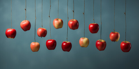 many hanging Apple