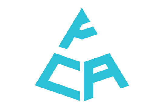 FCA, FC logos. Abstract initial monogram letter alphabet logo design