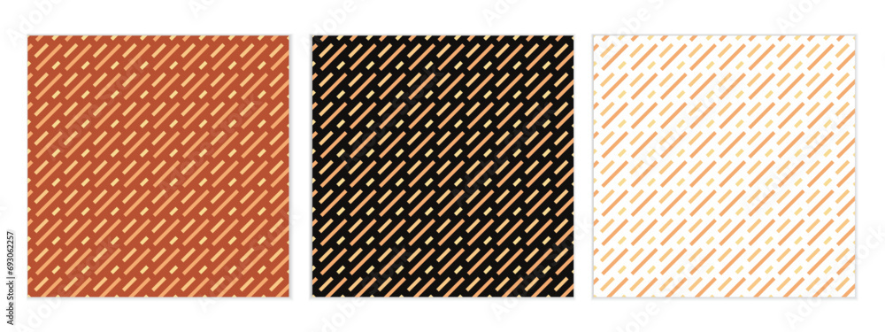 Poster abstract seamless set of diagonal line pattern vector perfect for banner poster.