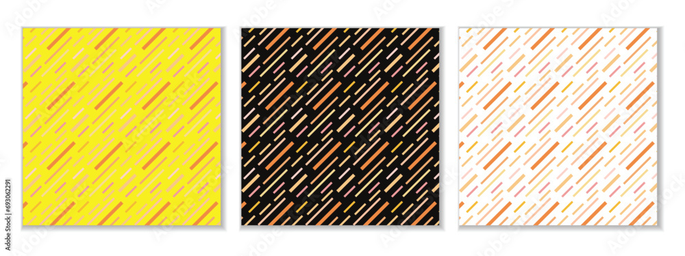 Poster abstract seamless set of diagonal line pattern perfect for banner poster.
