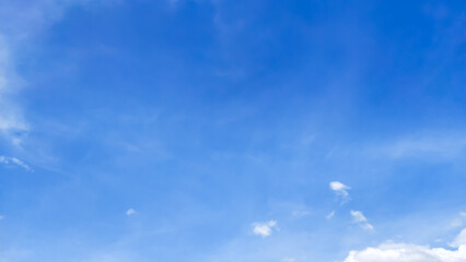 blue sky background with tiny cloudscape as background or wallpaper