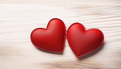 Love and romance on a wooden heart shape generated by AI