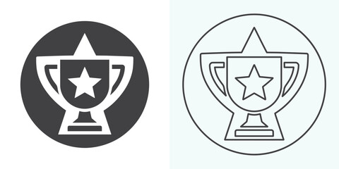 Winner trophy icon vector, symbol of victory event. trophy icon in trendy flat style. Trophy Icon. Professional, pixel-perfect icons optimized for both large and small resolutions.